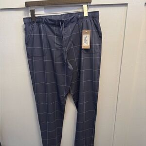 Albion Women’s Indigo Windowpane Stretch Jogger Pants